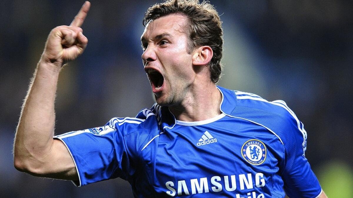 المركز الثامن: المهاجم الأوكراني أندريه شيفتشينكو (دينامو كييف وميلان وتشيلسي): من عام 1994 حتى 2012 - سجل 48 هدفاً في 100 مباراة.