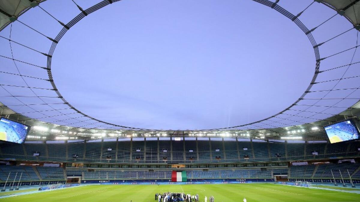Photo taken on December 6, 2017 shows a general view of the Sheikh Jaber Al-Ahmad International Stadium in Kuwait City, one of the venues of the 23rd Gulf Cup.
Yasser Al-Zayyat / AFP
