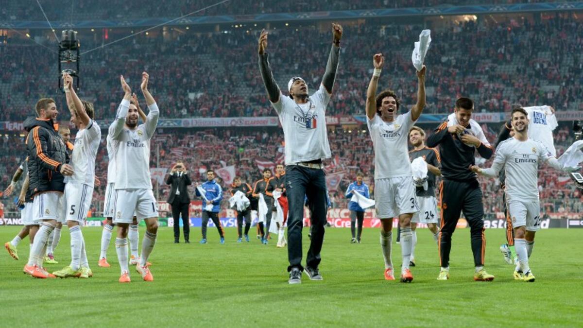 بايرن ميونخ 0-4 ريال مدريد (إياب نصف نهائي موسم 2013-2014): سحق الملكي مستضيفه البافاري على ملعب آليانز آرينا بفضل ثنائيتي سيرخيو راموس وكريستيانو رونالدو ليتأهل للنهائي بمجموع مواجهتي الذهاب والعودة 5-0.