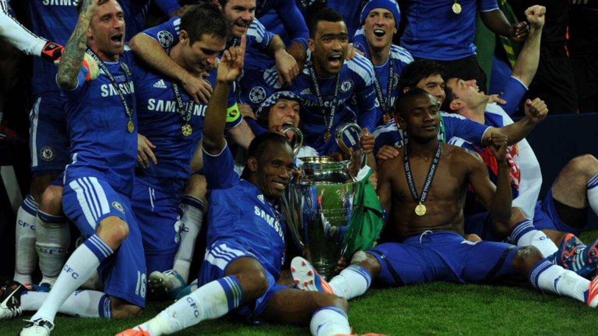 بايرن ميونخ 1-1 (3-4) تشلسي (نهائي 2012): خطف البلوز فوزاً صعباً على عكس مجريات اللعب وبركلات الترجيح بعد هيمنة البافاريين على اللقاء الذي احتضنه ملعبهم آليانز آرينا، وكان لتألق دييديه دروغبا وتسجيله في الثواني الأخيرة دور رئيسي في هذا الانتصار التاريخي.