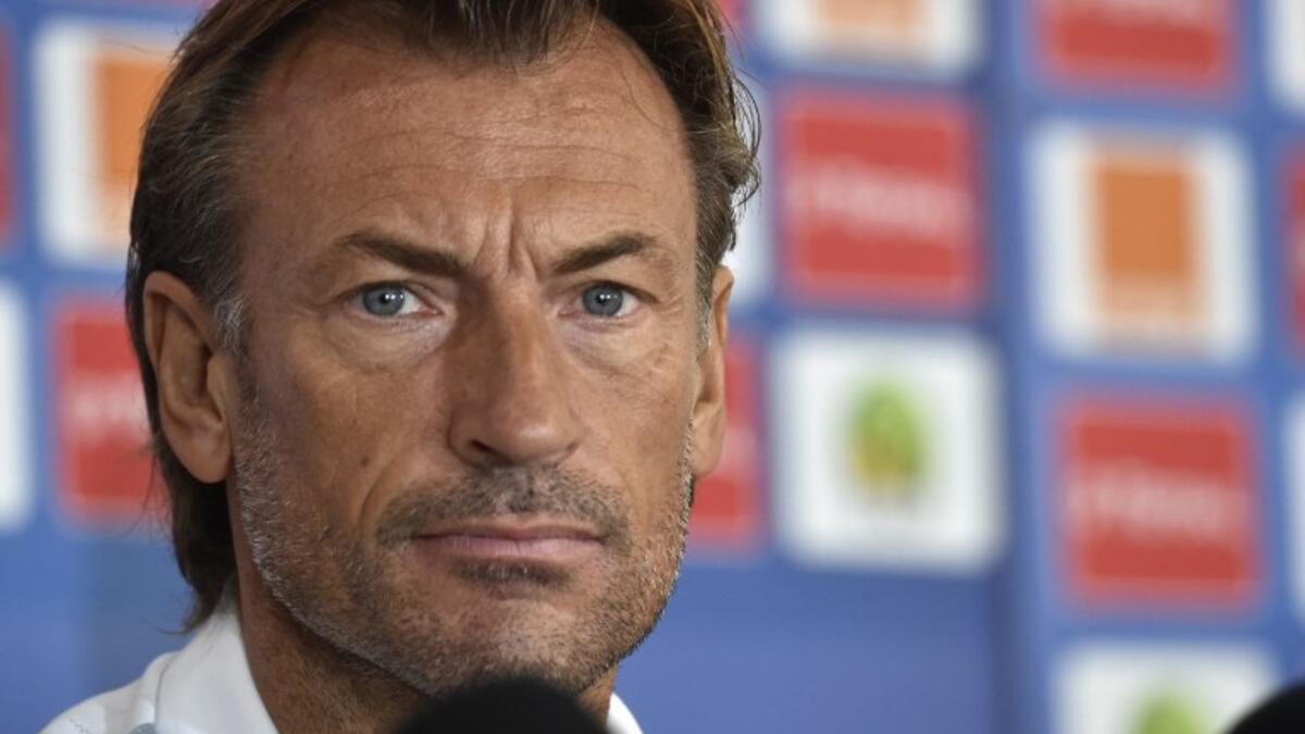 هيرف رينارد مدرب منتخب المغرب خلال مؤتمر صحفي قبيل مباراة منتخب المغرب وجمهورية الكونغو ضمن كأس أمم إفريقيا 2017