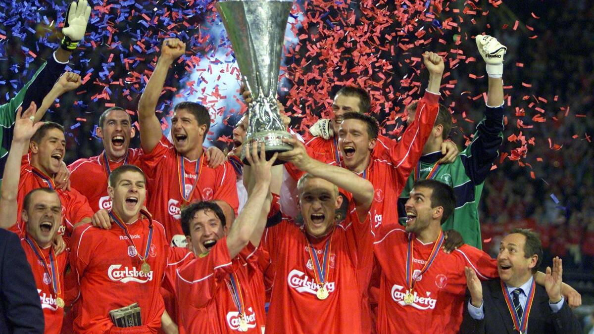 ليفربول الإنجليزي: فاز باللقب 3 مرات أعوام 1973 و 1976 و 2001، وحل ثانياً عام 2016.