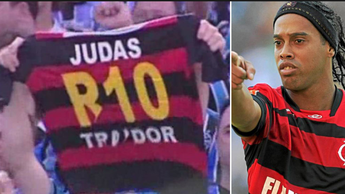 واجه رونالدينيو عبارات الاستهجان ووصف بالخائن من قبل جماهير غريميو الذي استهل مشواره الاحترافي معه بعدما قرر الانتقال إلى الغريم فلامينغو في فترة لاحقة من مسيرته.