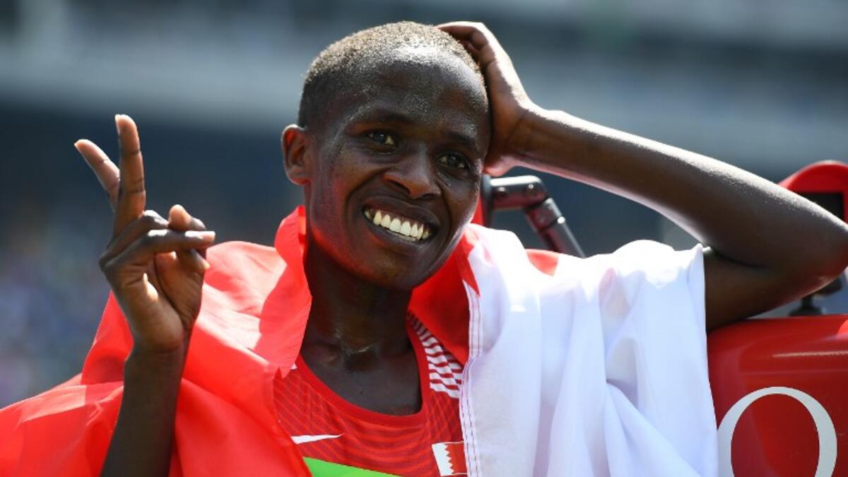 العداءة البحرينية روث جيبيت: ذهبية سباق 3000 متر موانع.