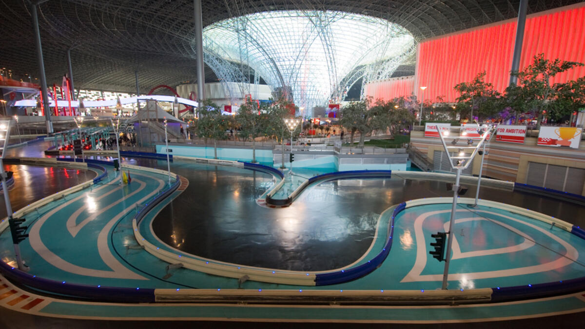 Interior of indoor amusement park Ferrari World. It is the first Ferrari-branded theme park and is the Middle East's Leading Theme Park. (Shutterstock/ File Photo)