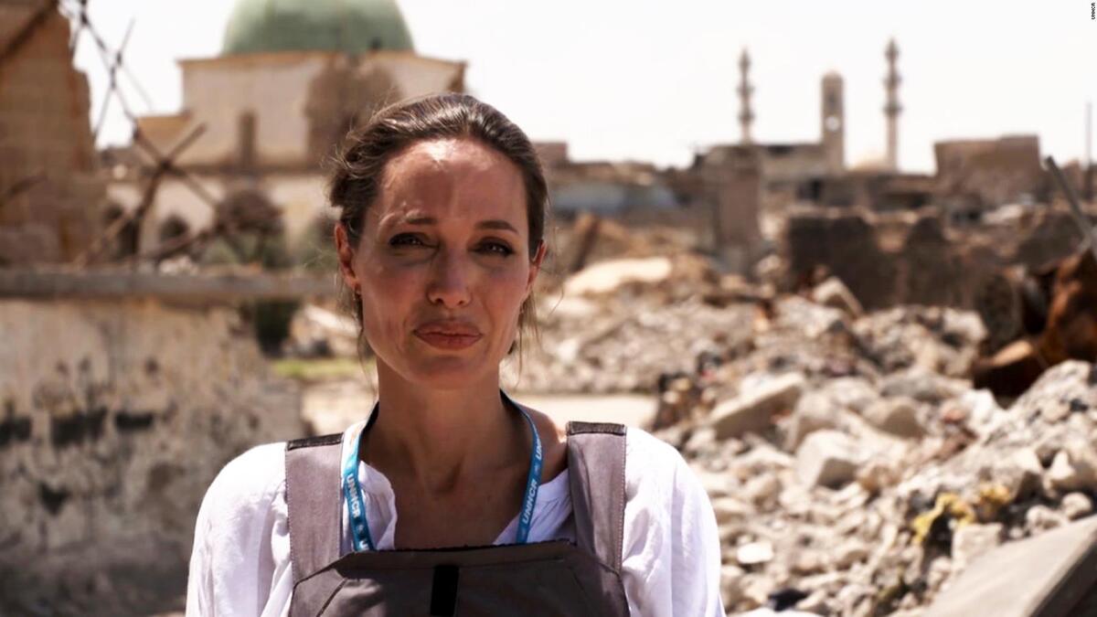 Angelina Jolie gets emotional after touring Mosul, saying “This is the worst devastation I have seen in all my years working with UNHCR”. (CNN.com)