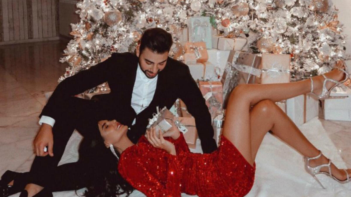 Their first Christmas together, featuring stunning polished sparkling Christmas trees.