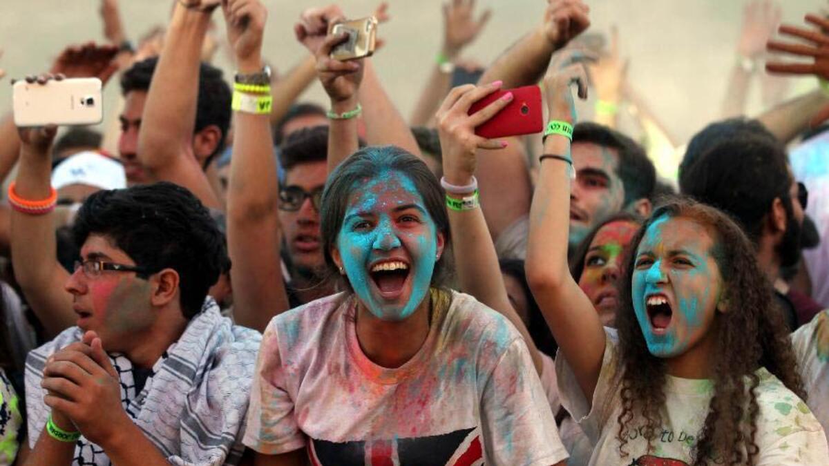 Color Festival in Amman, Jordan. (Xinhua)