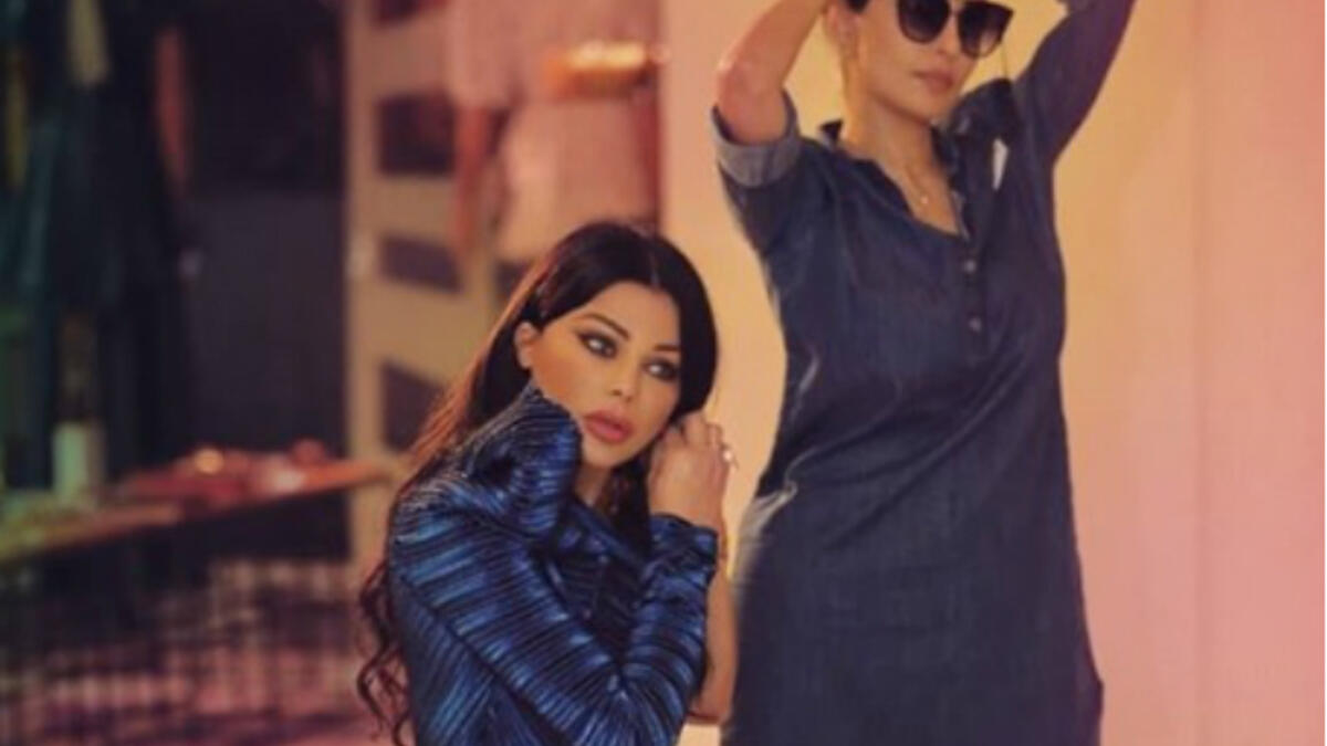 Haifa posted a picture earlier with her sister while shopping