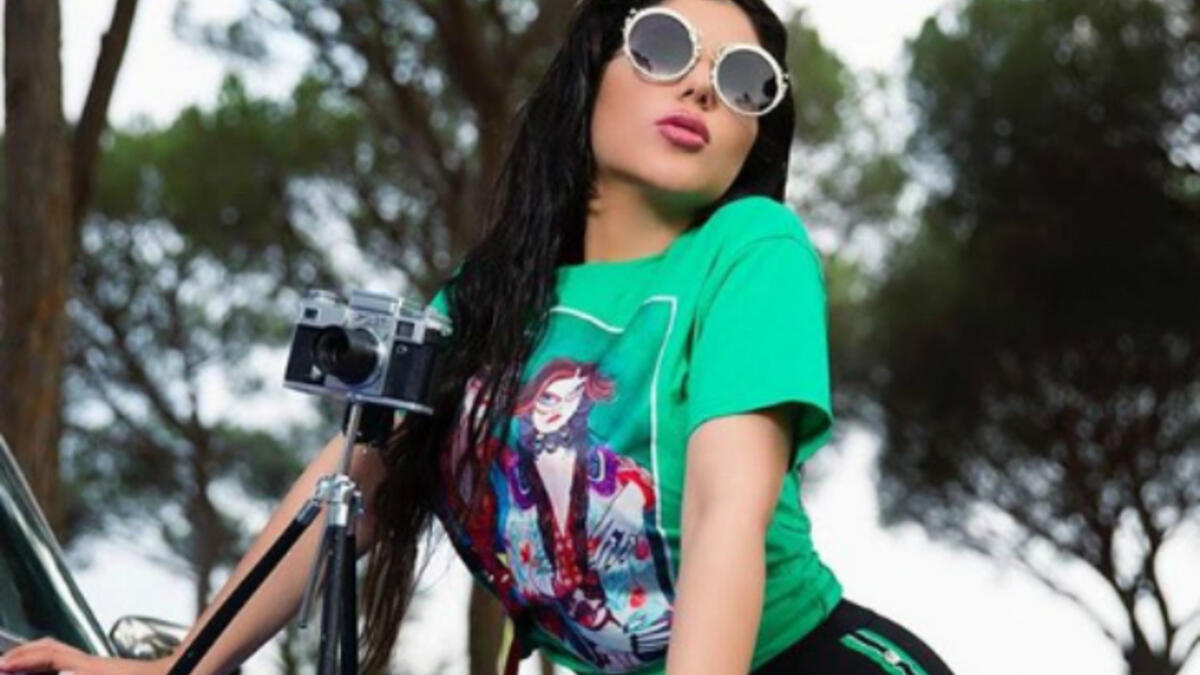 Bouland chose the wet look for her latest photoshoot