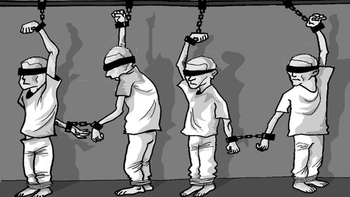 306  حالة تعذيب تنوعت ما بين التعذيب الفردي والجماعي ولا يذكر هنا الحالات الشائعة من الضرب والسباب، انما الصعق الكهربائي والحرق بالسجائر والتعليق لفترات طويلة، والهجوم بكلاب بوليسية، والتعرية والاغراق في الماء شديد الرودة أو السخونة.