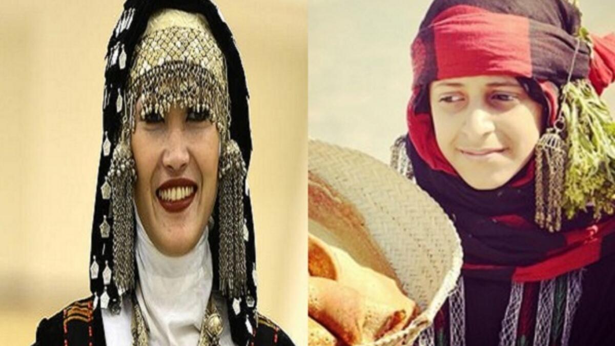 اليمن: " المشقر" باقة من الريحان والزهور والكاذي زكية الرائحة تستخدمها بعض النساء للزينة بوضعه من فوق الأذن إلى مقدمة الوجه مشدوداً عليه بالحجاب، ويمكن أن لل"مشقر" أن يكون من الفضة أو المعدن.