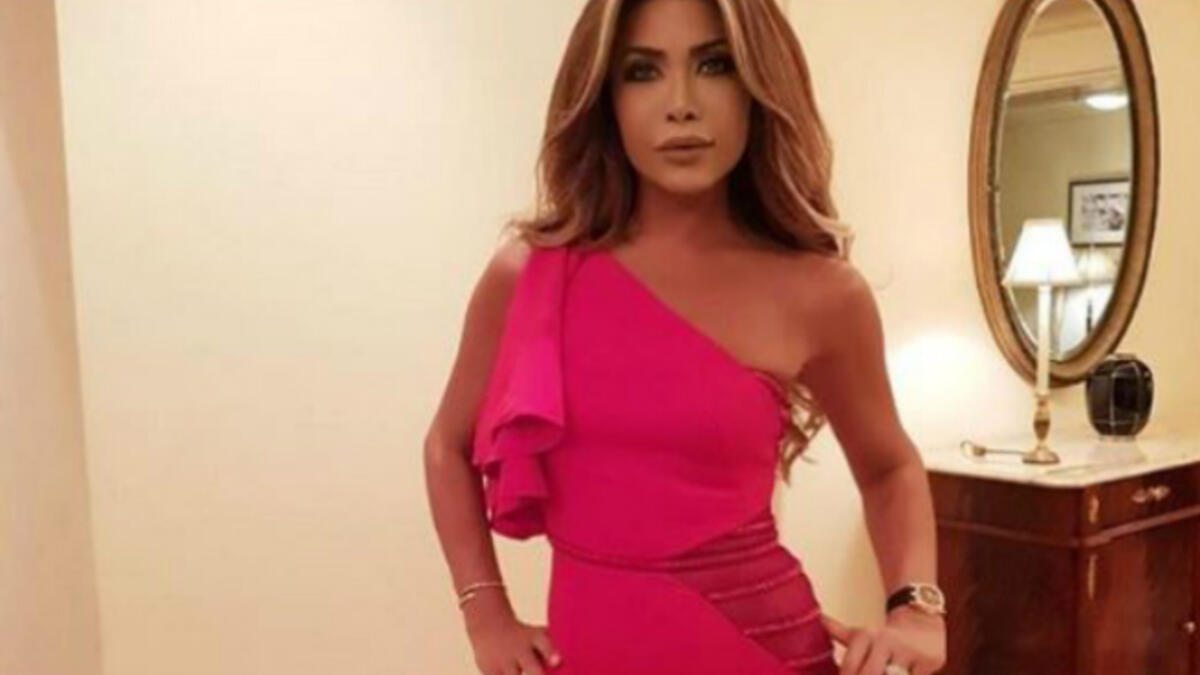 Nawal chose a red jumpsuit for the occasion