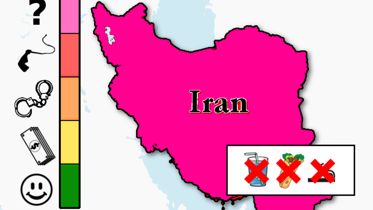 You’re in Iran during Ramadan. It’s daytime. And you’re munching down on a shawerma? What are you thinking?! Iran’s public eaters have been subjected to everything from jail time, to public floggings, to having their lips burned with a cigarette! Now put it down and don’t go back to that shawerma place because they’re definitely Mossad.