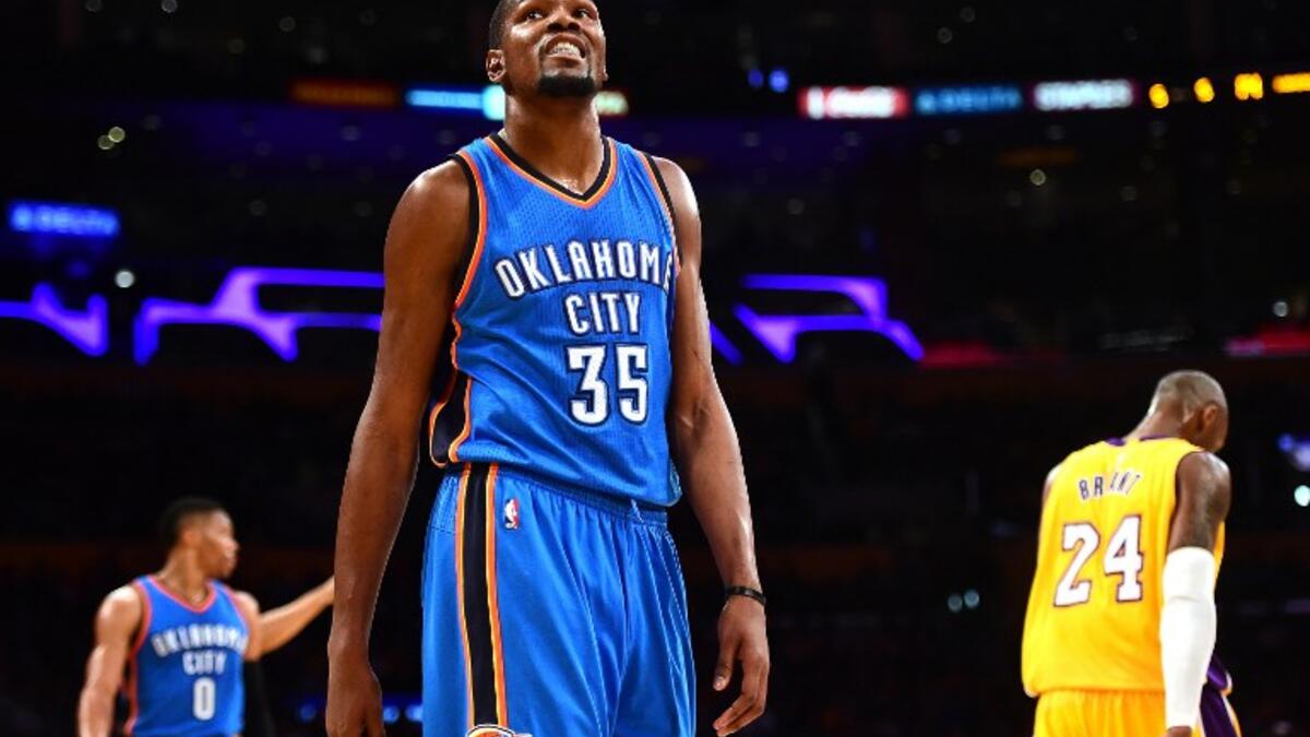 المركز السابع: لاعب كرة السلة الأميركي كيفين دورانت (أوكلاهوما سيتي ثاندر) بما مجموعه 54.2 مليون دولار