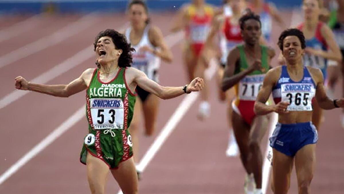 الجزائرية حسيبة بولمرقة حصلت على المركز الأول في سباق 1500 متر في أولمبياد 1992، كما حصدت عدد آخر من الجوائز، بينها ذهبية وبرونزية بين عام 1991، و1995 في بطولة العالم لألعاب القوى.