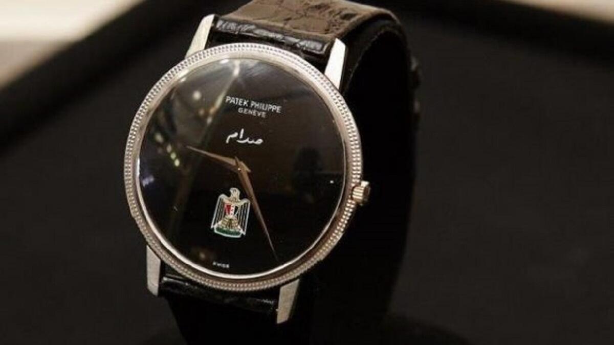 ساعة باتك فيليب تم صنعها خصيصاً للرئيس العراقي الراحل صدام حسين.