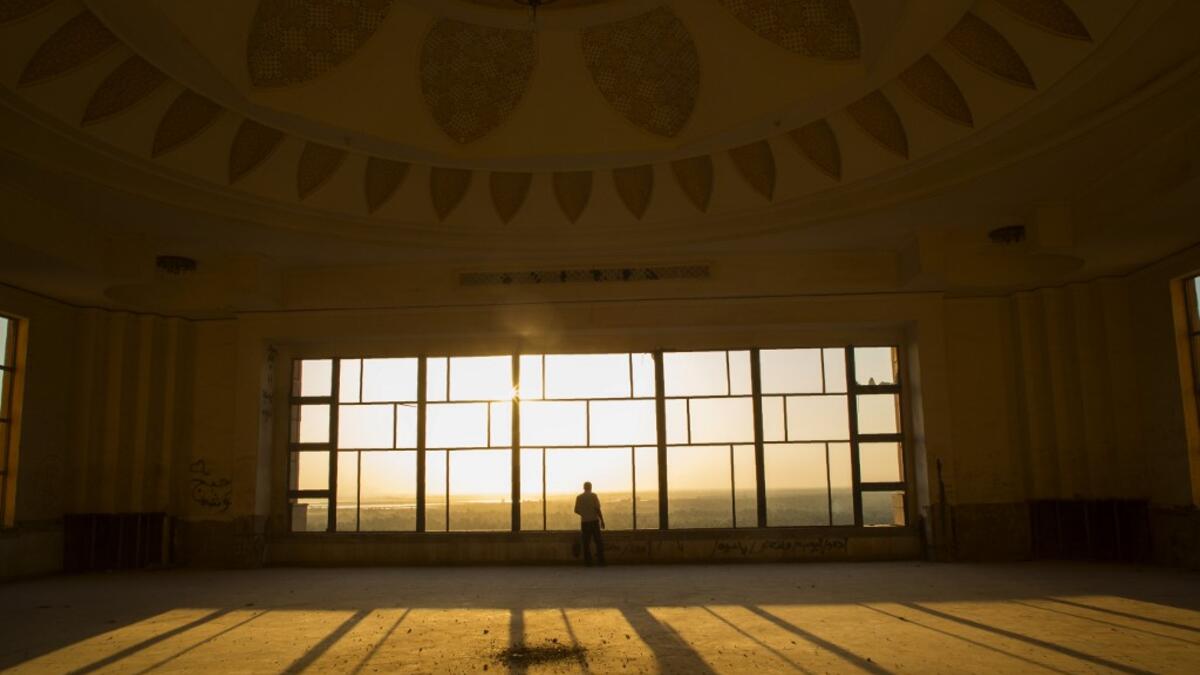 A picture taken on June 29, 2019 shows a partial view of a former palace of deposed Iraqi dictator Saddam Hussein at the ancient archaeological site of Babylon, south of the capital Baghdad.  Hussein FALEH / AFP