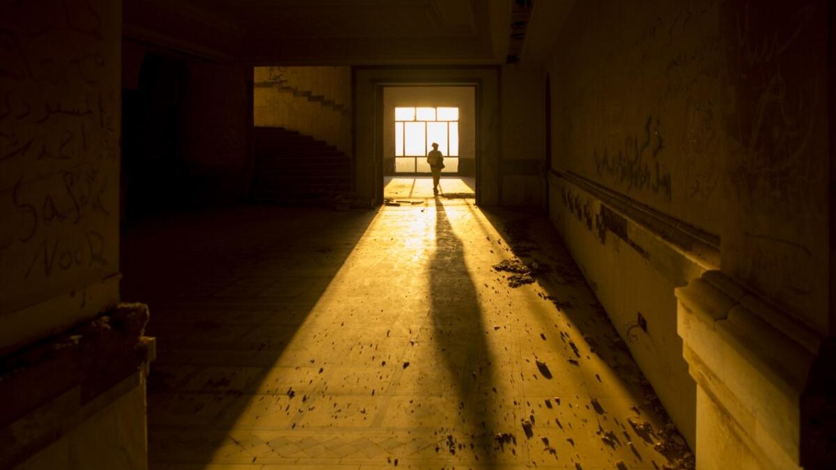 A picture taken on June 29, 2019 shows a partial view of a former palace of deposed Iraqi dictator Saddam Hussein at the ancient archaeological site of Babylon, south of the capital Baghdad.  Hussein FALEH / AFP