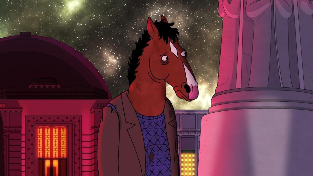 BoJack Horseman: عُرضت أولى حلقاته في 22 أغسطس 2014، وهو رسوم متحركة للكبار فقط، وعلى الرغم من الاستقبال غير الحماسي في البداية فإن المسلسل سريعًا ما اكتسب احترام المشاهدين والنقاد، وذلك لتناوله مواضيع مثل الاكتئاب وكرب ما بعد الصدمة والإدمان والعنصرية بصورة ناضجة، تم عرض موسمه السادس والأخير في يناير 2020.