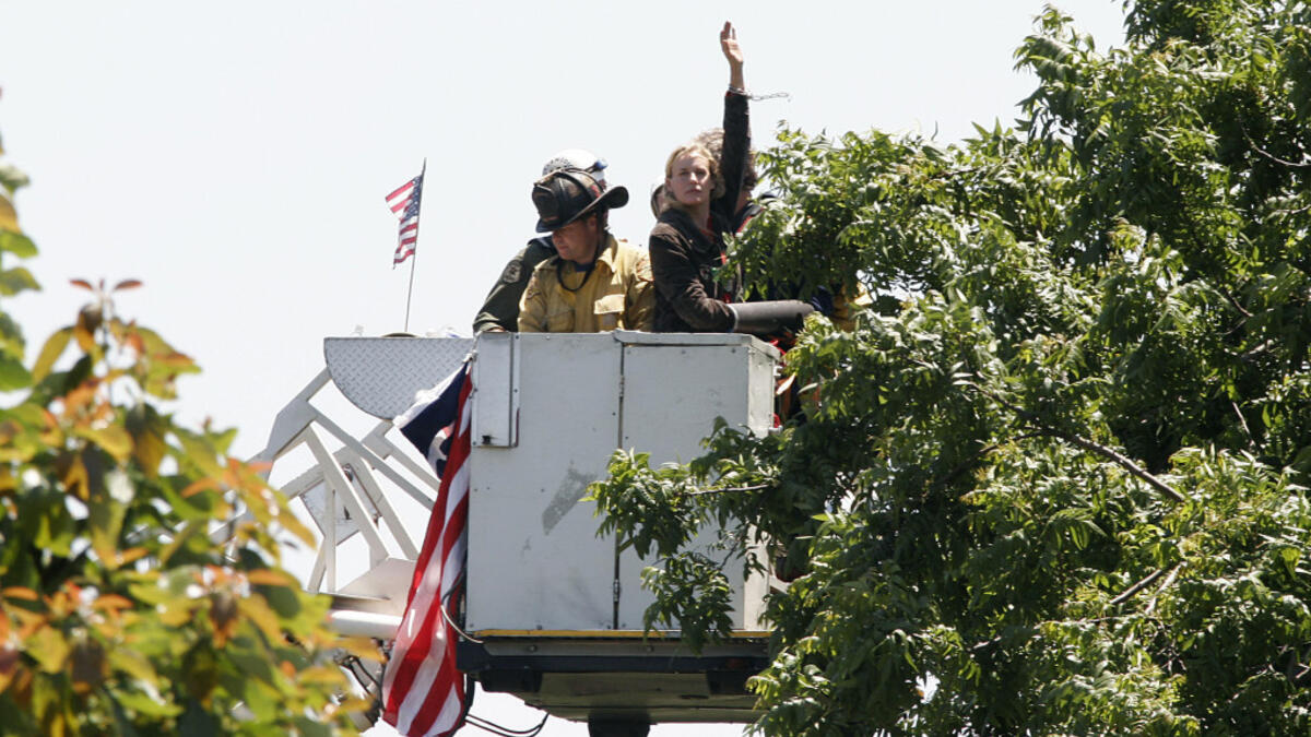 الممثلة داريل هانا: تم اعتقالها أكثر من مرة بعد مشاركتها في العديد من المظاهرات المعنية بشؤون المناخ.