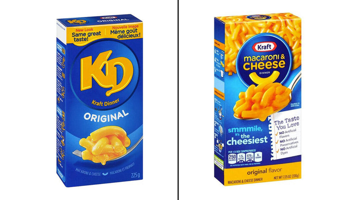 8.Kraft’s boxed Macaroni and Cheese: Kraft Macaroni and Cheese/KD