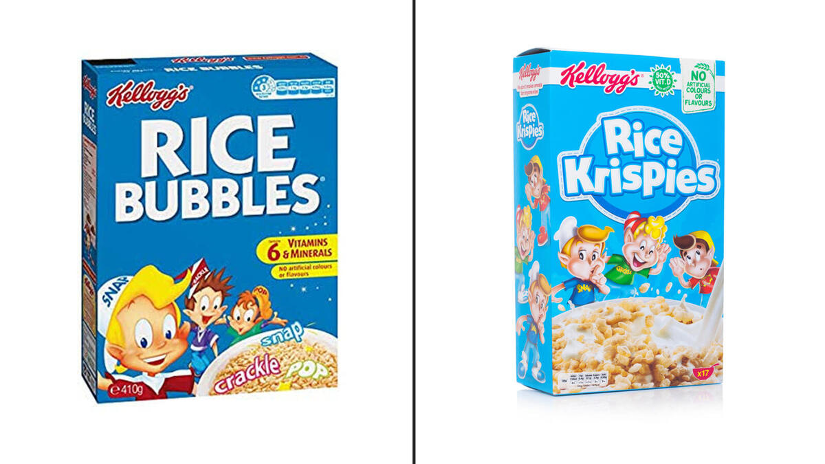 4.Kellogg’s cereal: Rice Krispies/Rice Bubbles