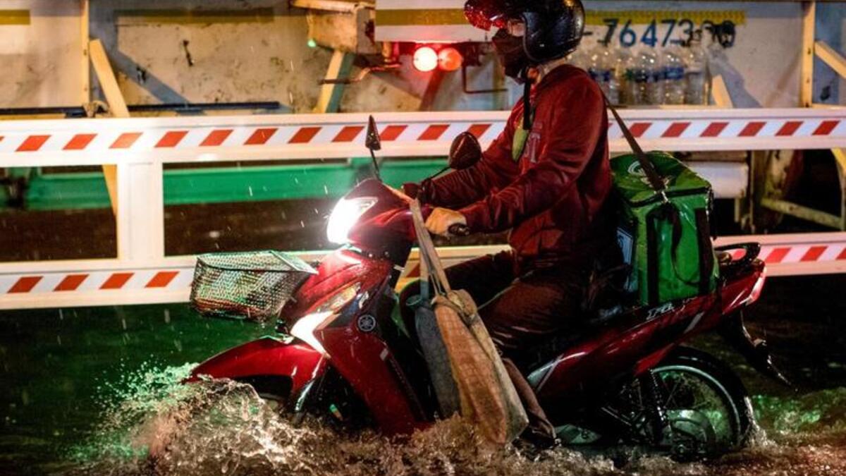 Heavy Rain Floods Streets of Thailand