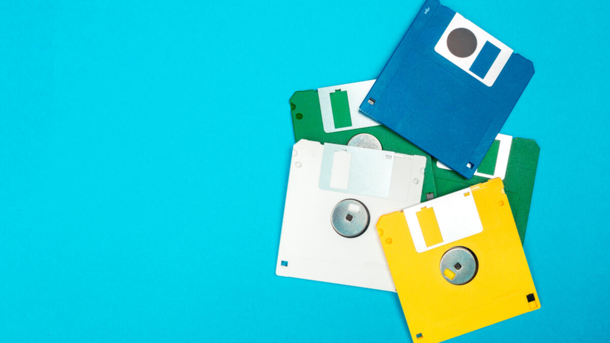 2. Floppy disks: Have you ever had to submit your assignment on one of these? If you’re not familiar with these colorful squared-shaped devices, these were known as floppy disks and used to save up to 1.44 MB worth of data.