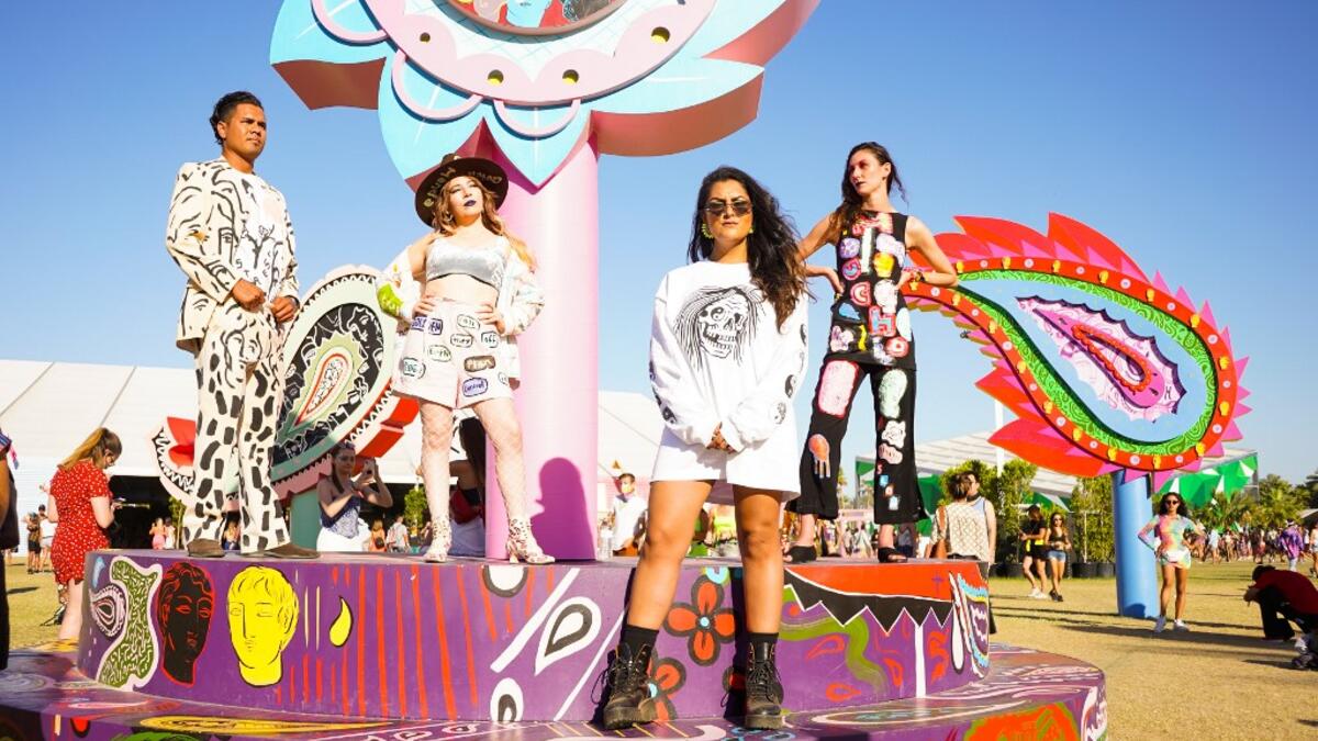 Festival goers attend the 2019 Coachella Valley Music And Arts Festival - Weekend 2 on April 21, 2019 in Indio, California. Presley Ann/Getty Images for Coachella/AFP