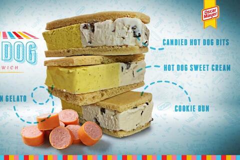 Would You Ever Try Ice Cream Sandwich With Bits of Hot Dog?