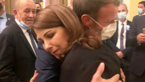 What Coronavirus?! Emmanuel Macron Embraces Majida El-Roumi in an Emotional Encounter (Video)