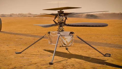 NASA Drops Helicopter on Martian Soil 