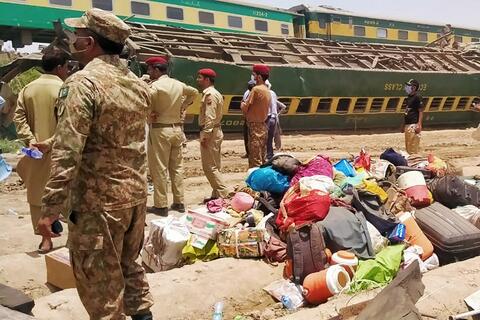 Passenger Trains Collision Kills 35 in Pakistan