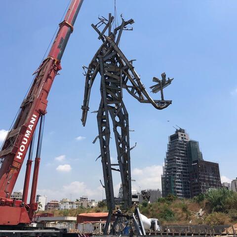 It's a Gesture for Beirut! Lebanese Artist Turns Blast Debris Into Sculpture