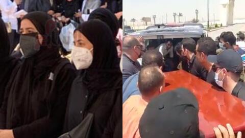 In Picture: Donia and Amy Samir Ghanem Sob at Their Mother, Dalal Abdel Aziz's Funeral