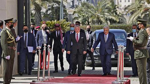 الملك عبد الله الثاني يصل رام الله للقاء الرئيس محمود عباس 