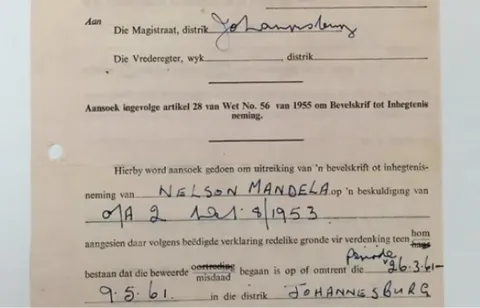 Mandela’s 1961 Arrest-Warrant NFT Raises $130,000 in Auction