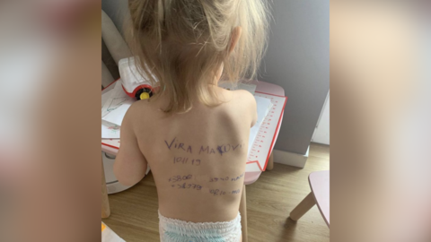 Viral: Ukraine Mom Writes Contact Info on Toddler's Back in Case She is Killed