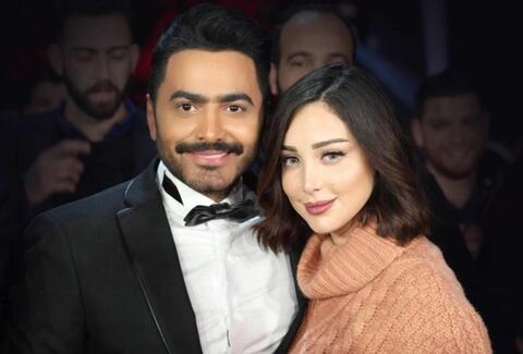 طلاق تامر حسني وبسمة بوسيل قبل 3 أيام.. وصديق جليلة يحتفل 