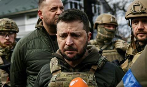 Ukraine President Visits Donbas Front Lines Troops