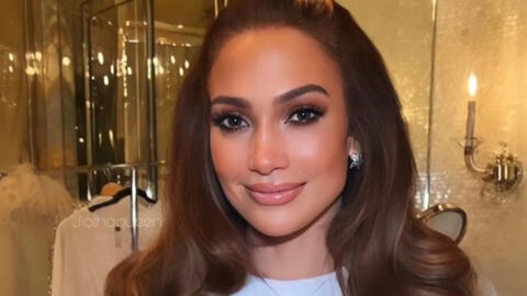 جينيفر لوبيز بفستان زفاف ناعم من توقيع زهير مراد