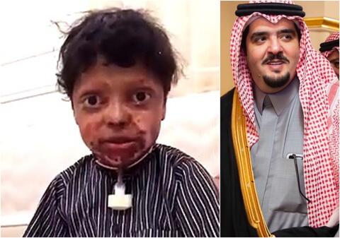 الأمير عبد العزيز بن فهد يُكرم الطفل دحوم بعد ظهوره مع فايز المالكي