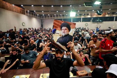 Al Sadr Tells Supporters to Leave Parliament Building 