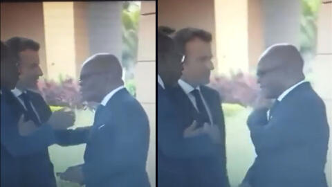 Don't Touch Me! Benin's Official Wipes Himself Up After Macron's Touch
