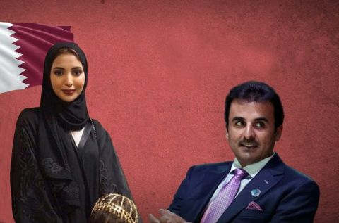 زوجة أمير قطر تخطف الأنظار في مدرجات كأس العالم