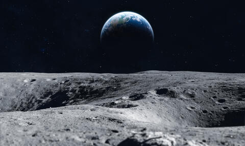 UFO allegedly lands on moon