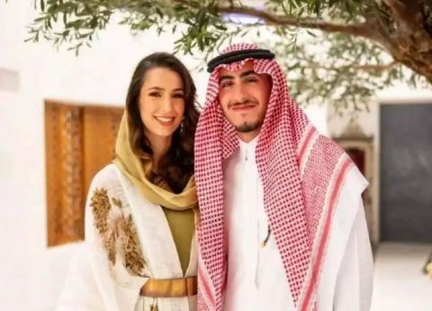الأمير عبدالعزيز بن نواف في الزفاف الملكي الأردني.. ما هي صلة قرابته بالأميرة رجوة؟