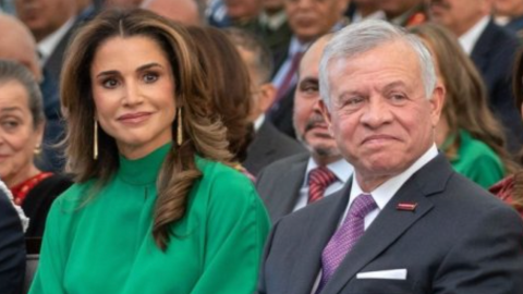 King and Queen of Jordan arrive at Zahran palace