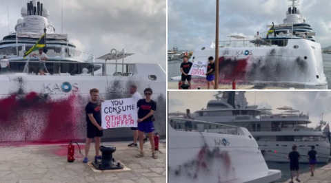 Climate activists deface Walmart heiress' $300m yacht